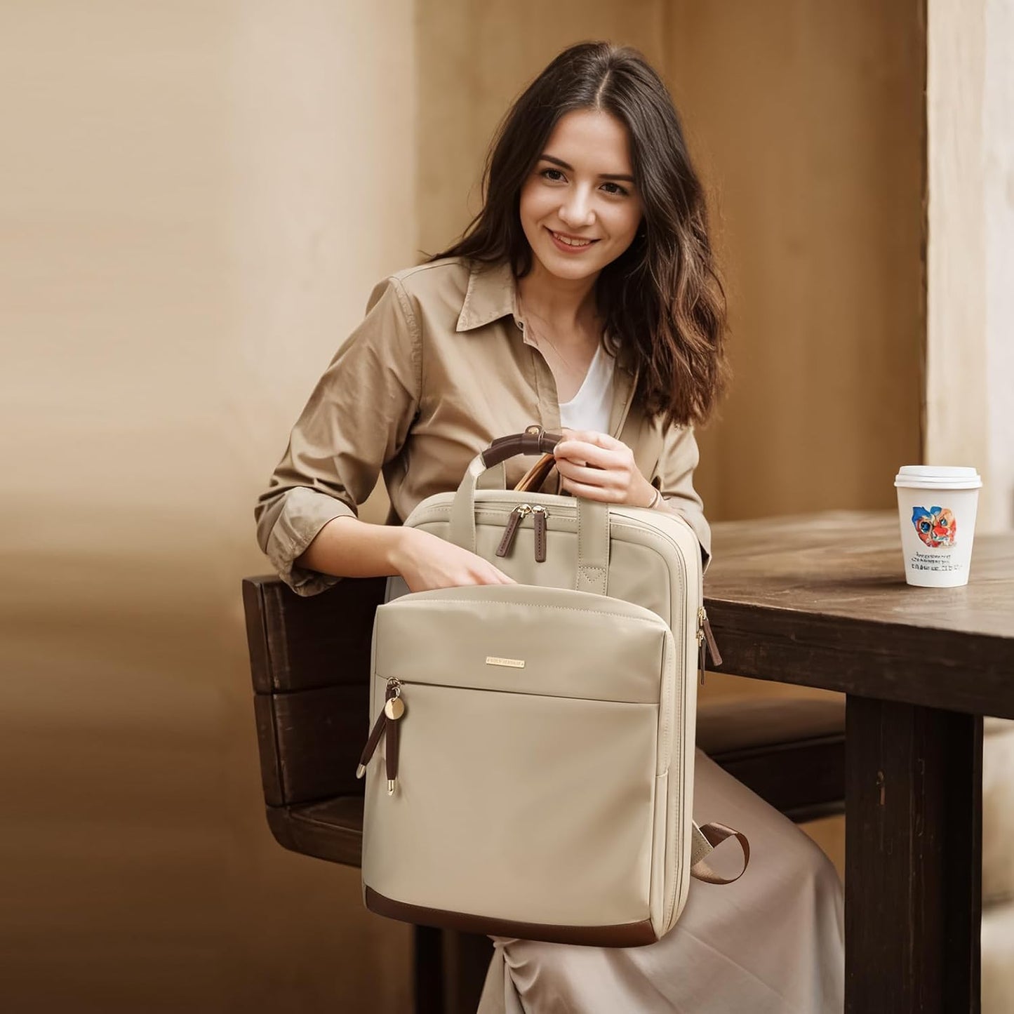 Laptop-Rucksack für Damen mit schickem Tragedesign, TEST！！！