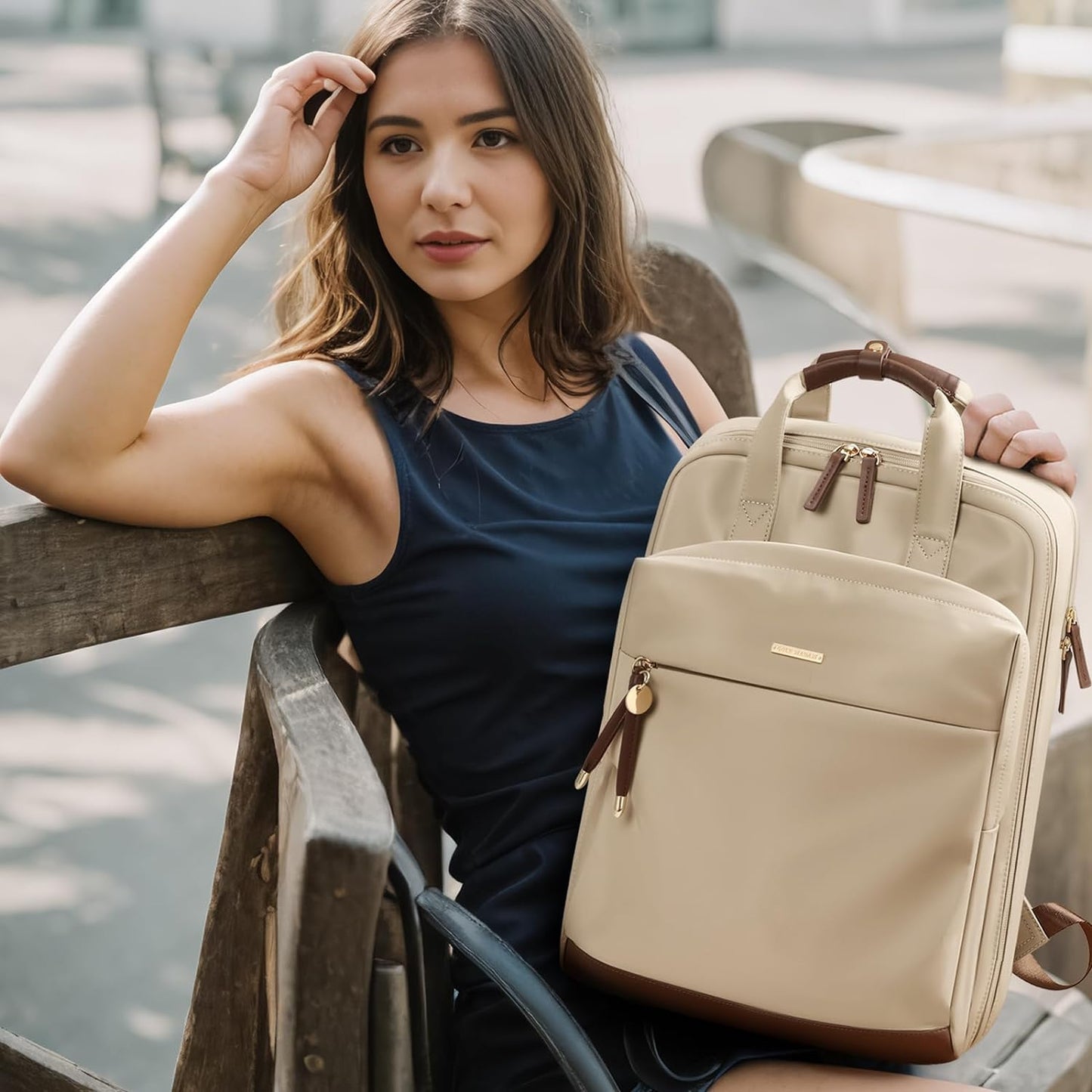 Laptop-Rucksack für Damen mit schickem Tragedesign, TEST！！！